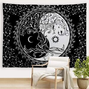 Wall Tapestry Sun Moon Yin Yang